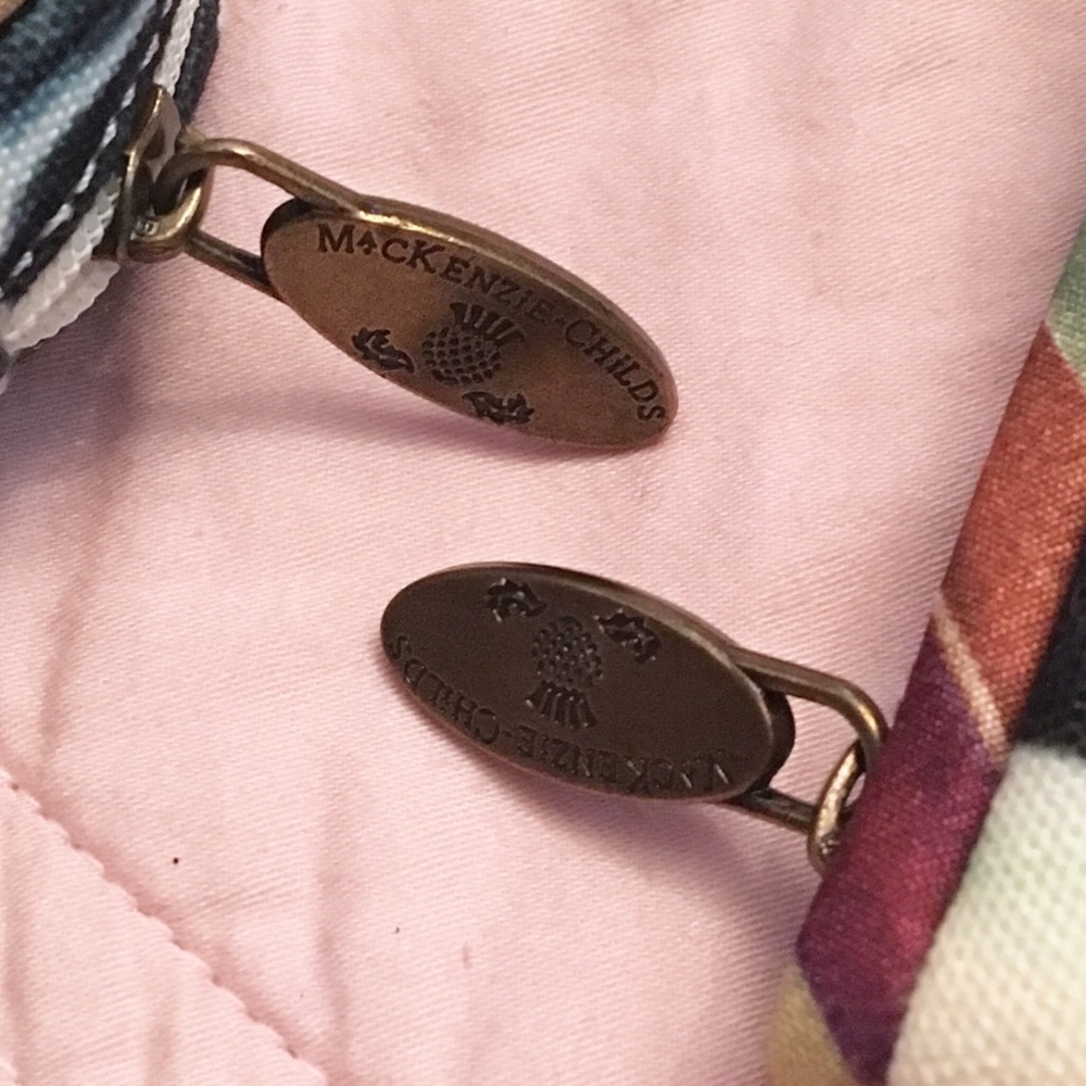 *sold Mackenzie Childs Makeup Case Courtly Check - Picture 3 of 5